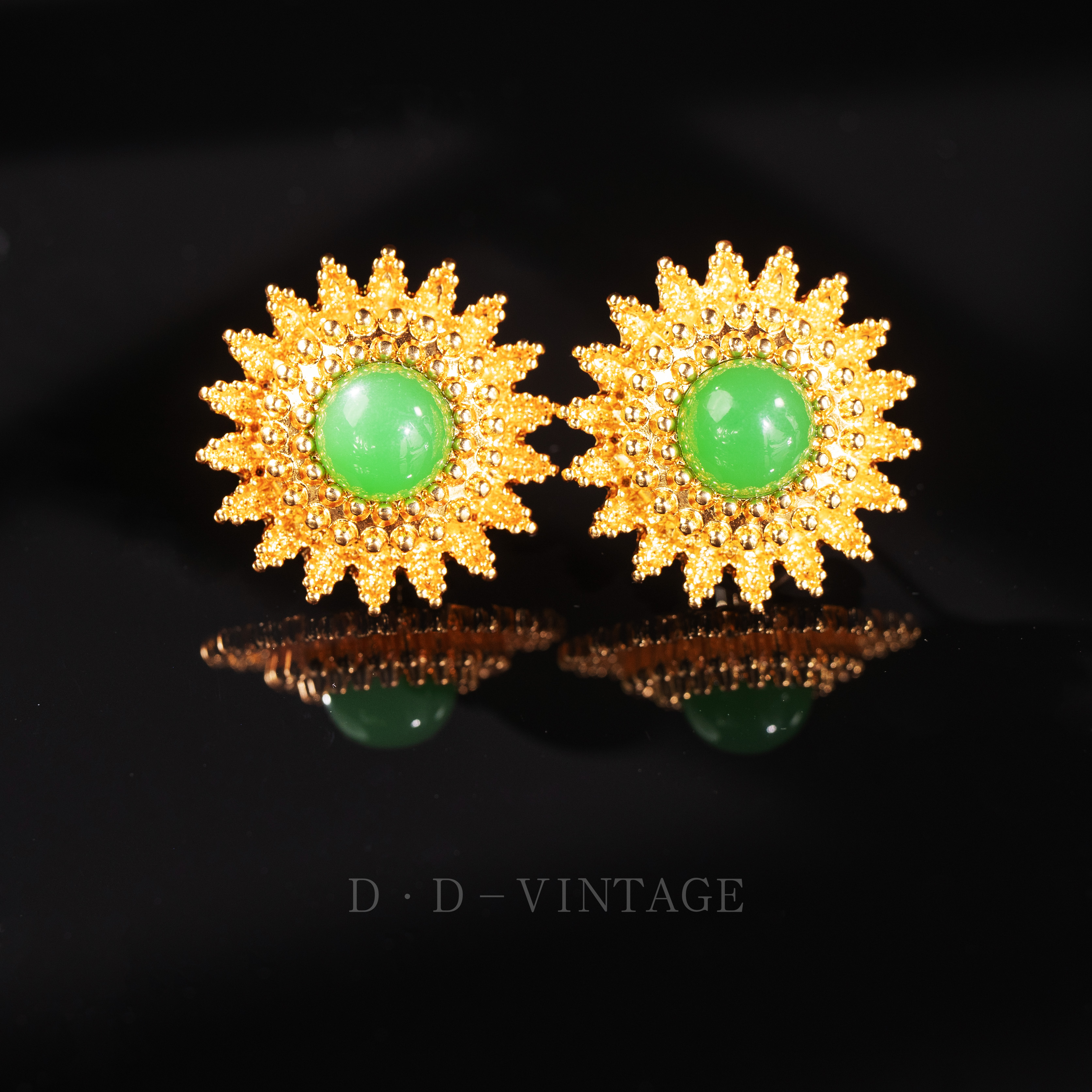 铜合金仿水晶耳饰 耳钉时尚镶嵌气质太阳