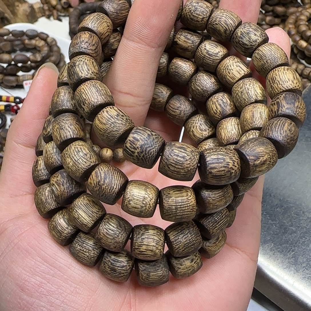 沉香沉香碎屑奇楠沉香鼓珠单圈1.0-8g多样性发一条