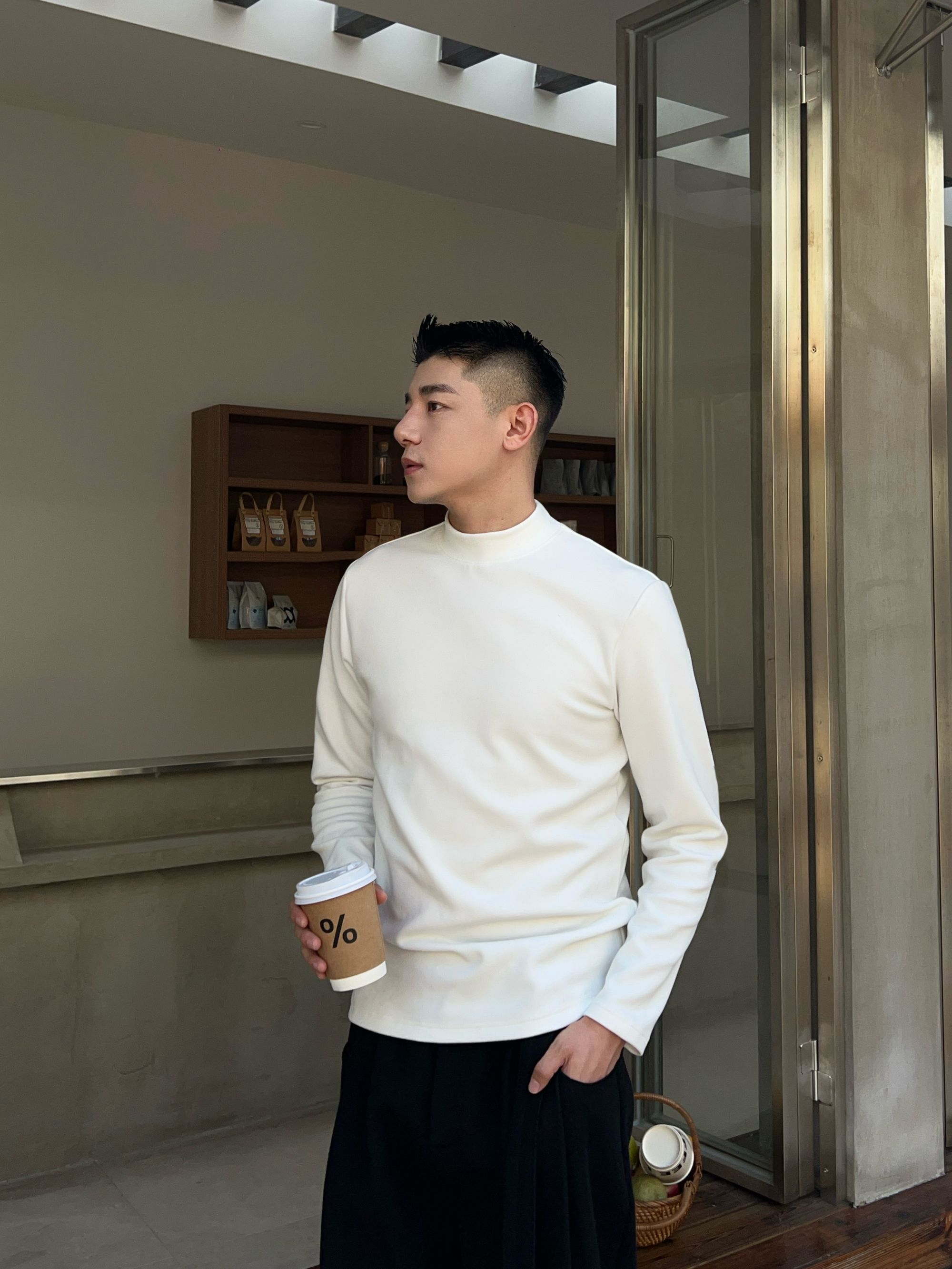 姜多酚热纤维抗菌保暖御寒升温男士修身打底