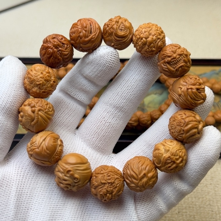 手串猴头核桃瑕疵大满贯，不退不换