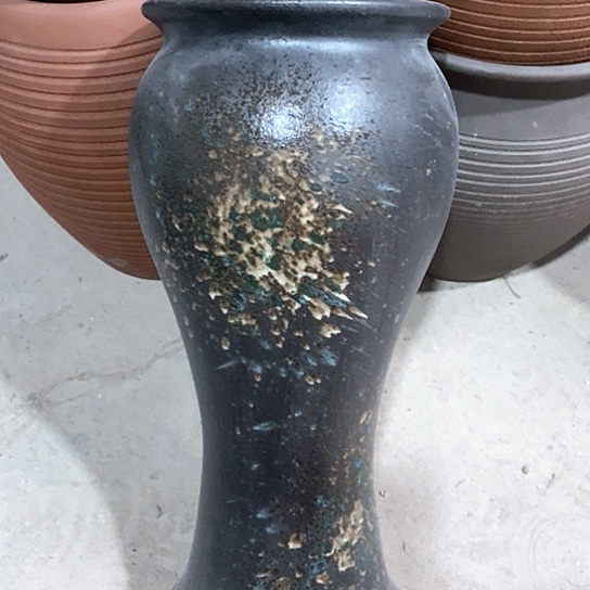 紫砂花盆口17高度41黑色