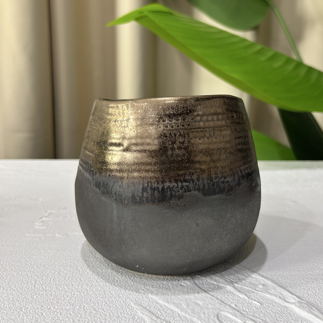 P15口10高13复古金属风适合种多肉蝴蝶兰等绿植花卉