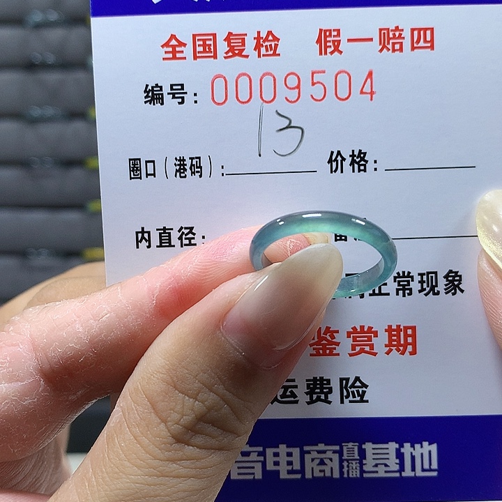 翡翠未镶嵌戒圈wj 9504