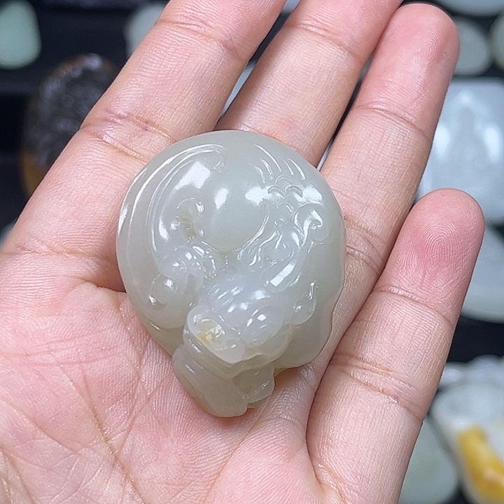 和田玉吊坠(不含链)未镶嵌