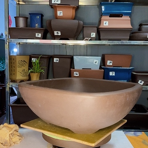 红陶宜兴紫砂花盆