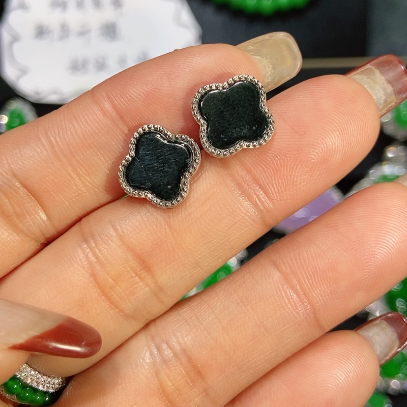 【闪购商品】翡翠耳饰未镶嵌天然翡翠