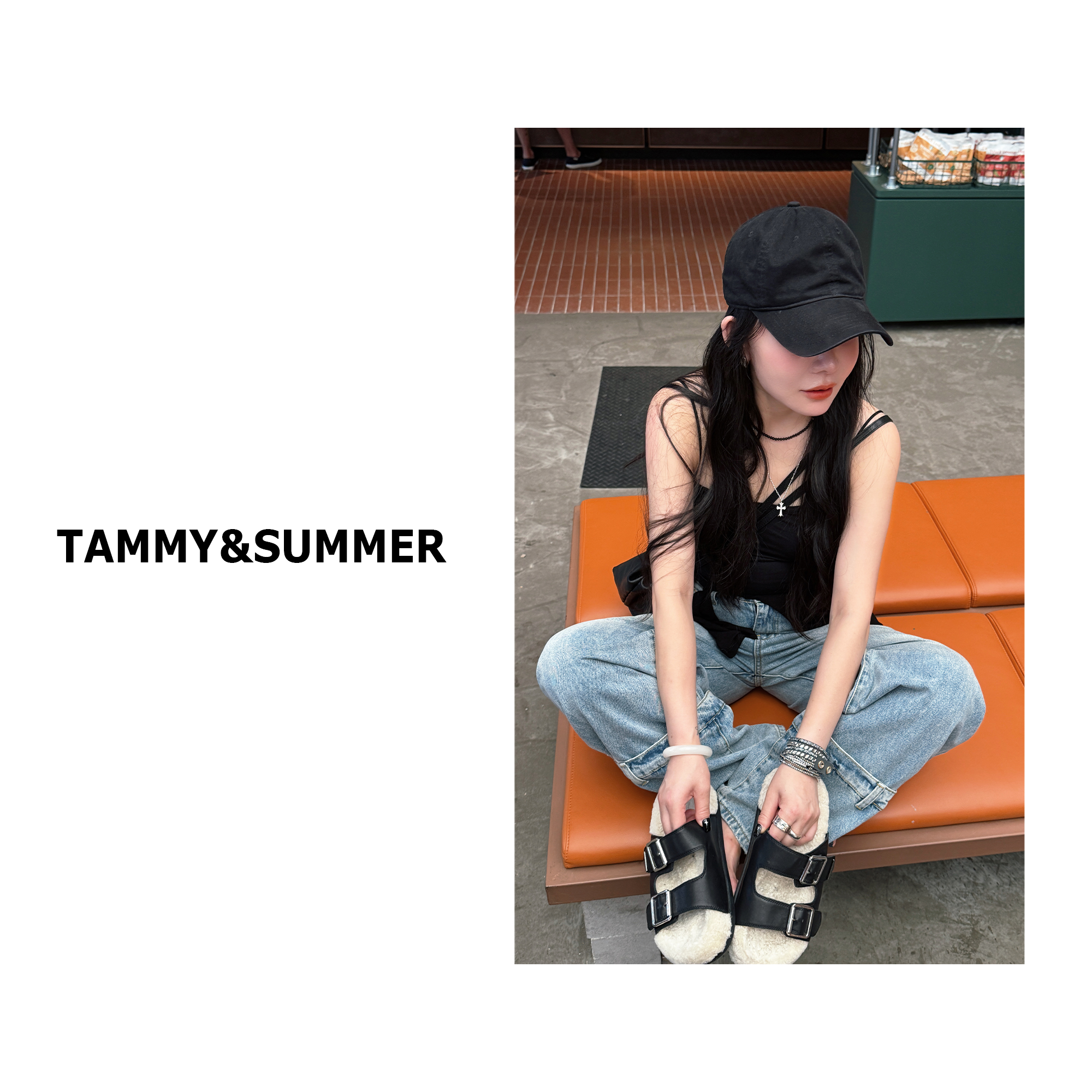 【Tammy&Summer】时尚高级感厚底外穿毛毛拖鞋百搭牛皮拖鞋757-2757