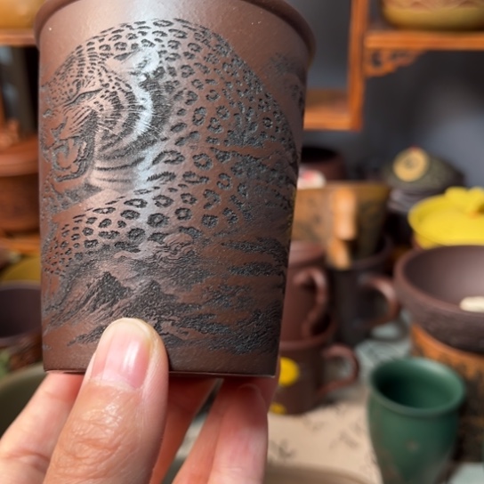 紫砂茶杯宜兴紫砂杯