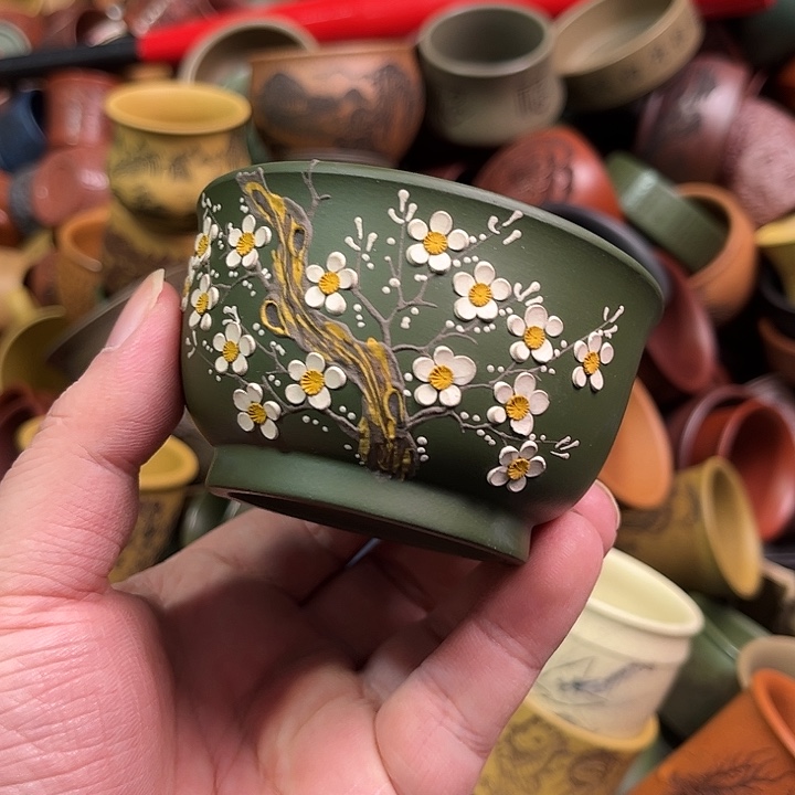 紫砂茶杯全手工紫砂主人杯