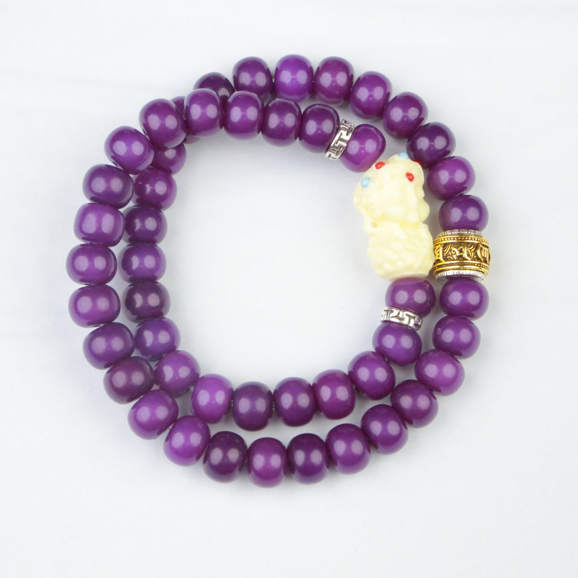 紫玉度母菩提双圈手串(无礼盒 )K273