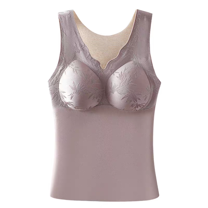 新款加绒保暖背心秋冬内搭打底女