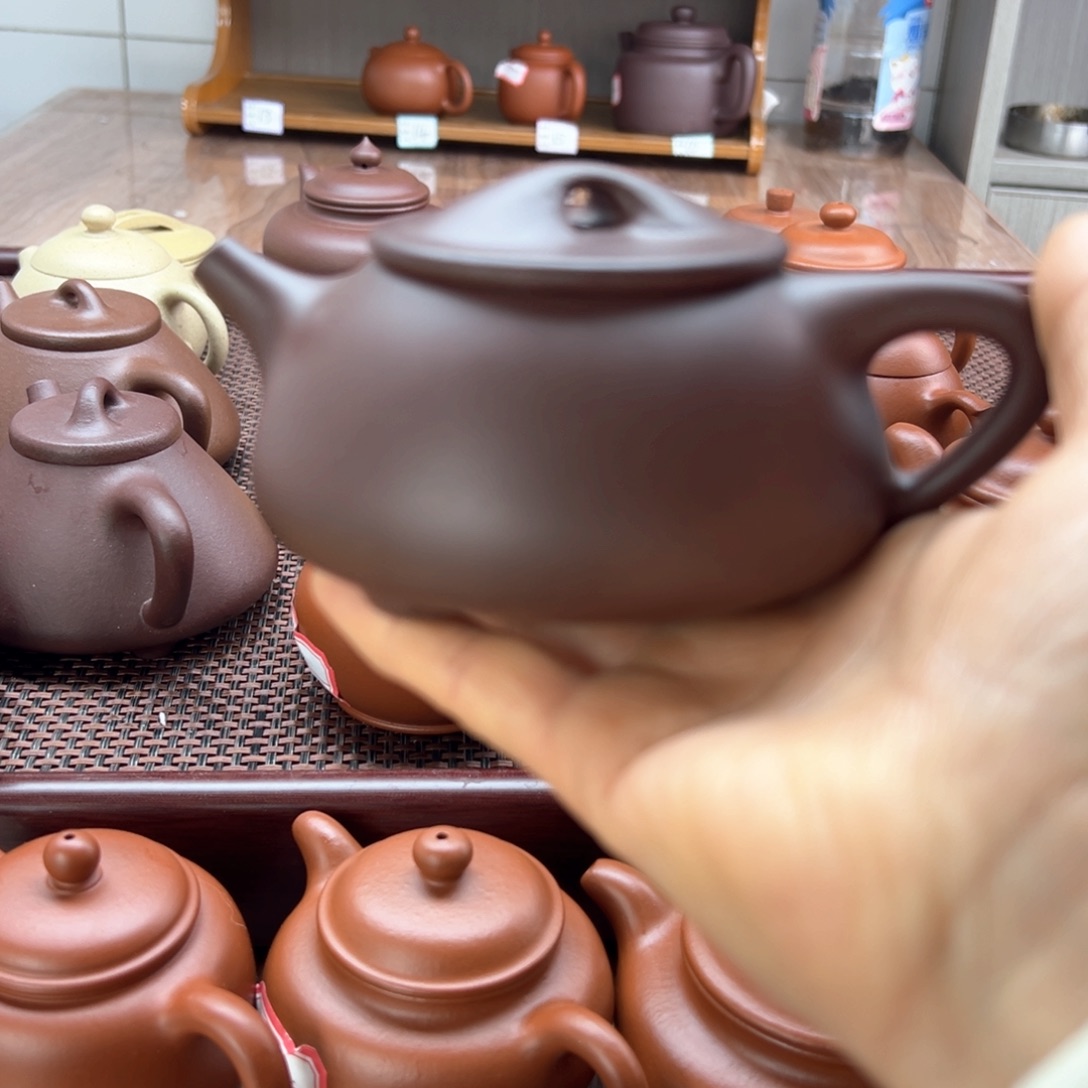 喜*紫砂壶半手井周壶紫泥