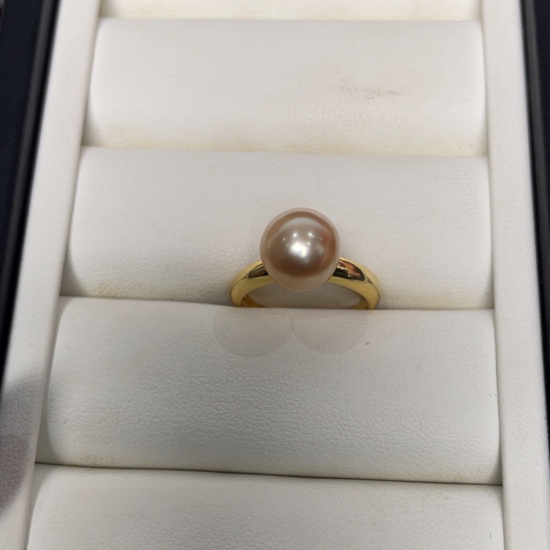 海水珍珠戒圈银S925镶嵌