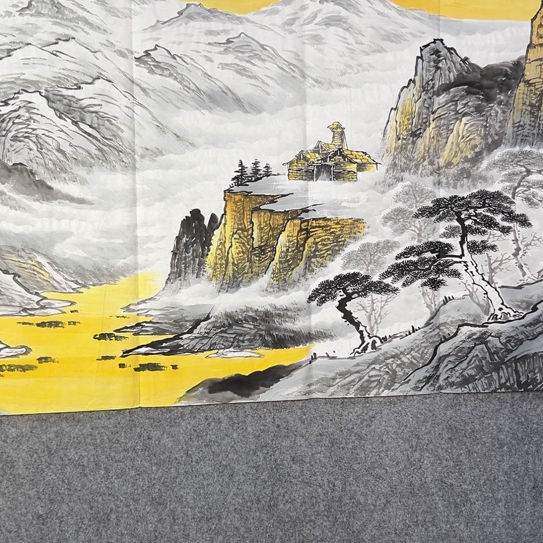 国画656 花鸟在树丛的顶端鸣叫叫声响