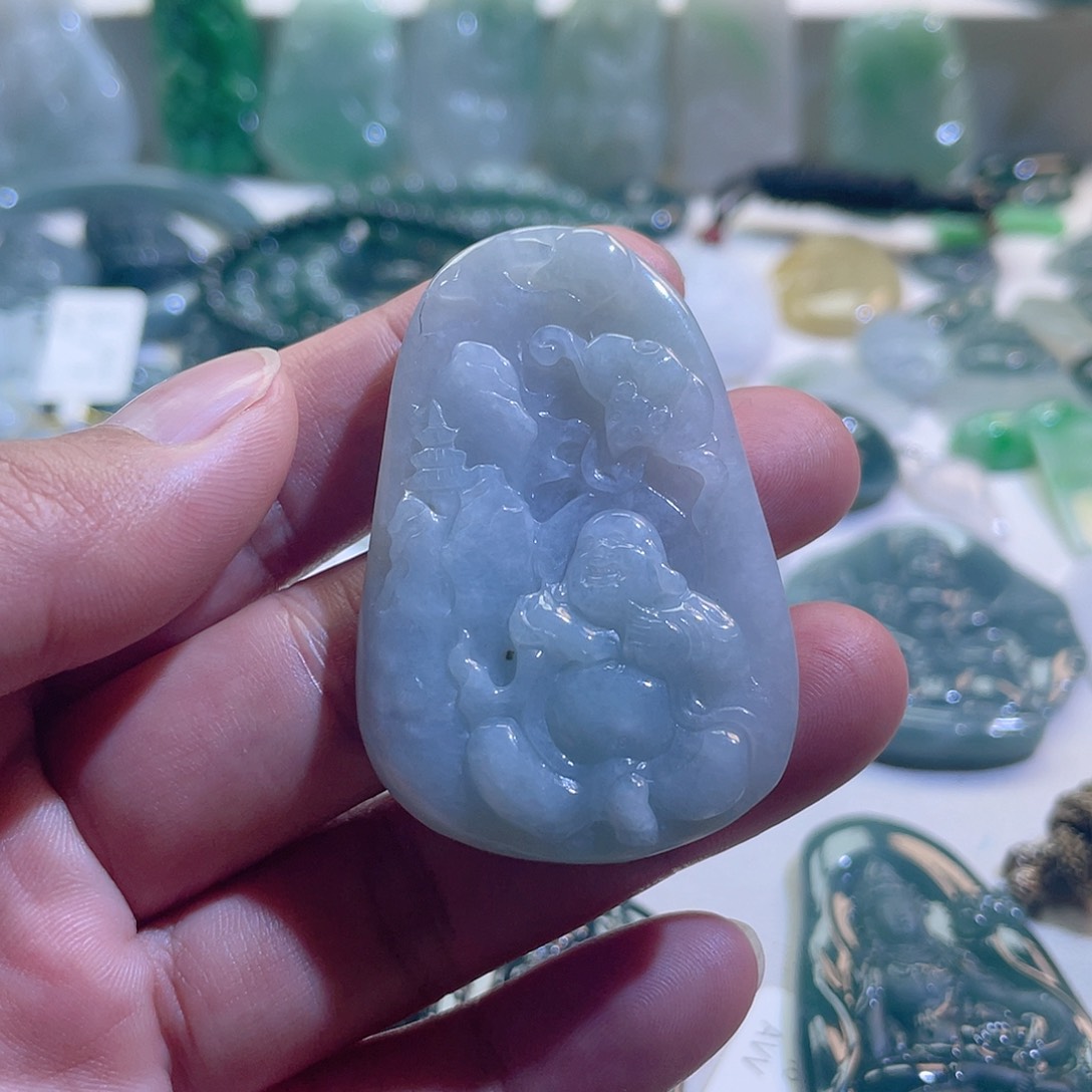 翡翠颈饰未镶嵌翡翠挂件