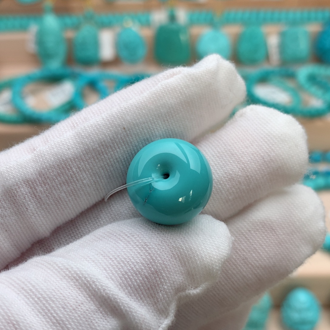 绿松石未镶嵌珠宝奇石15.5mm