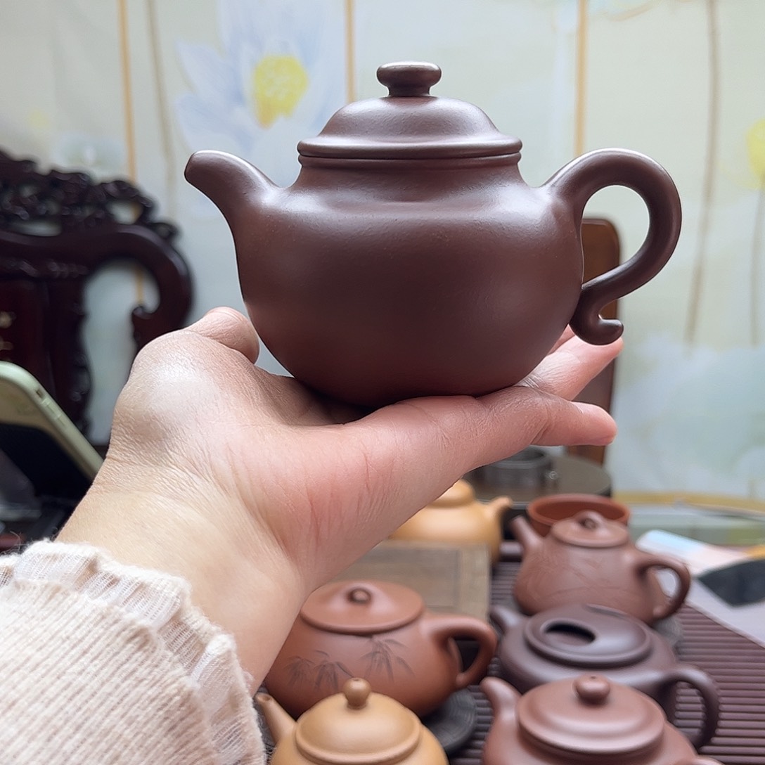 茶壶紫砂青****塑霞霞紫砂 大亨莲子壶 容量260毫升