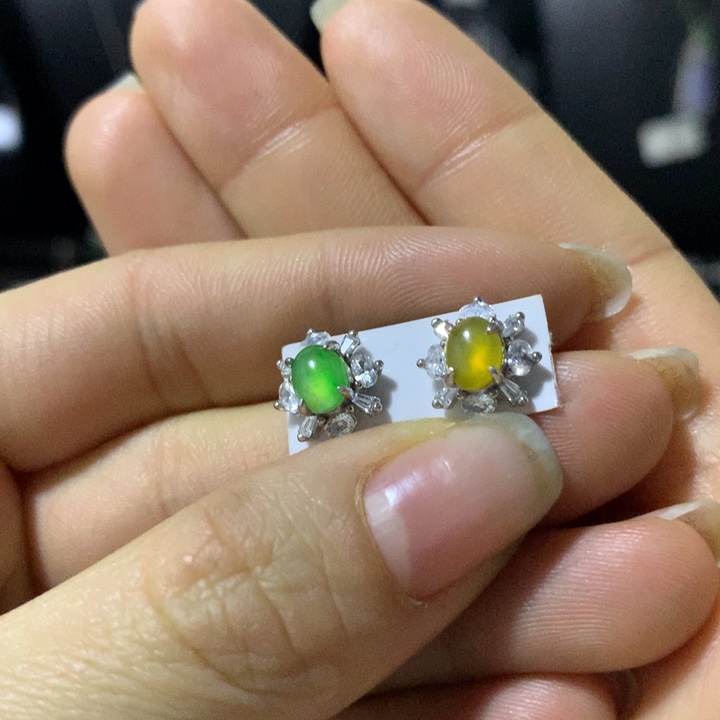 翡翠银S925镶嵌戒指