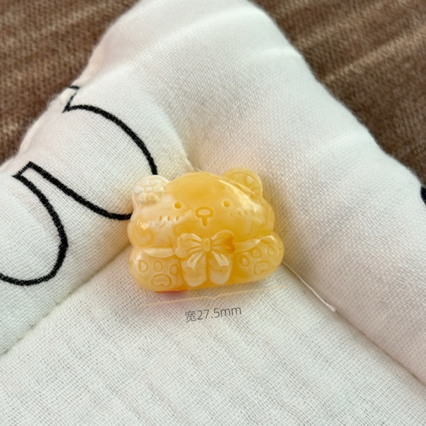 原矿蜜蜡可爱小熊