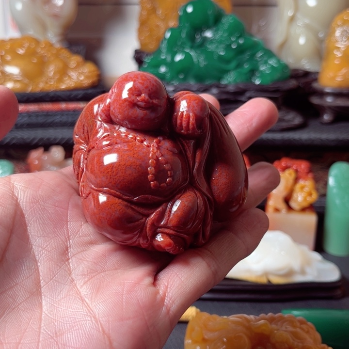 寿山石高山弥勒佛