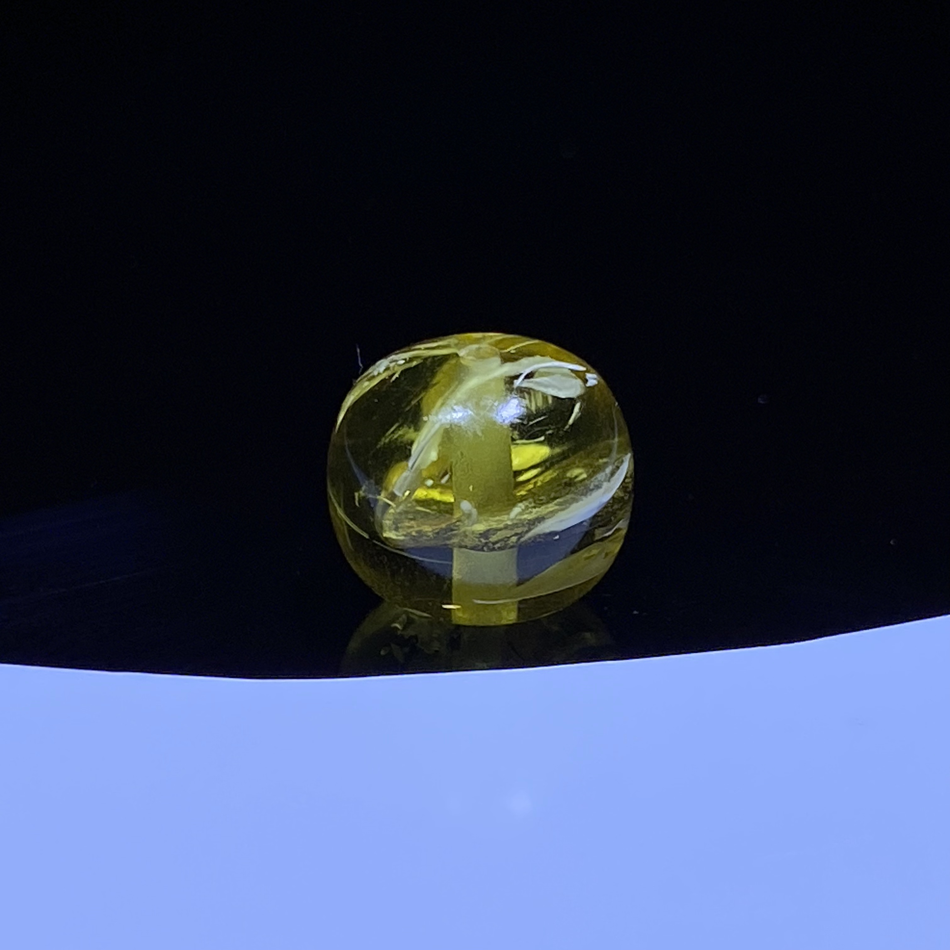蜜蜡彩沁透金拉丝纹蜜蜡老型单珠12.5mm