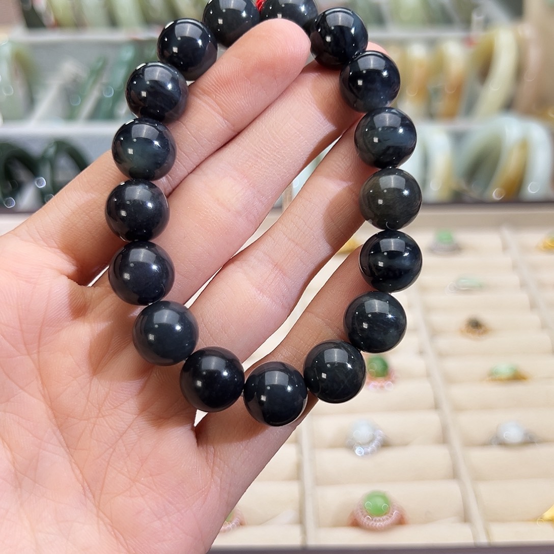 和田玉未镶嵌手串若羌料手串卡12