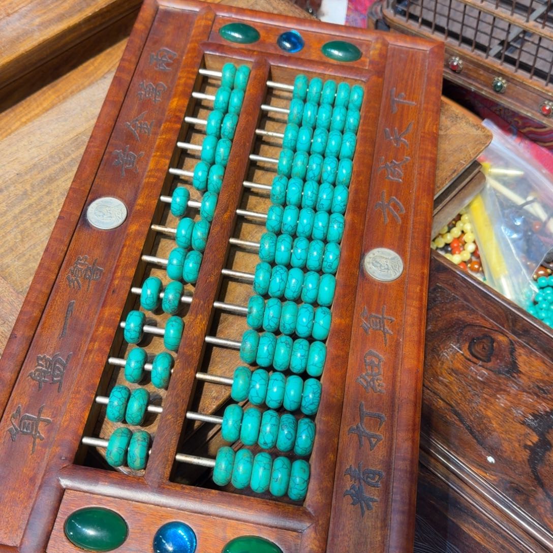 贡木黄花梨四方算盘一物一拍啊11