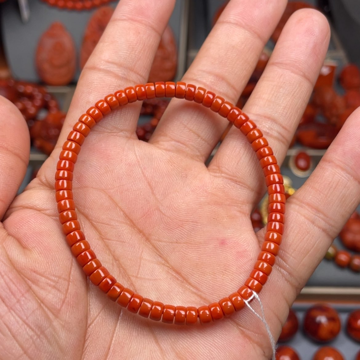 【闪购商品】南红玛瑙珠宝奇石未镶嵌单圈4