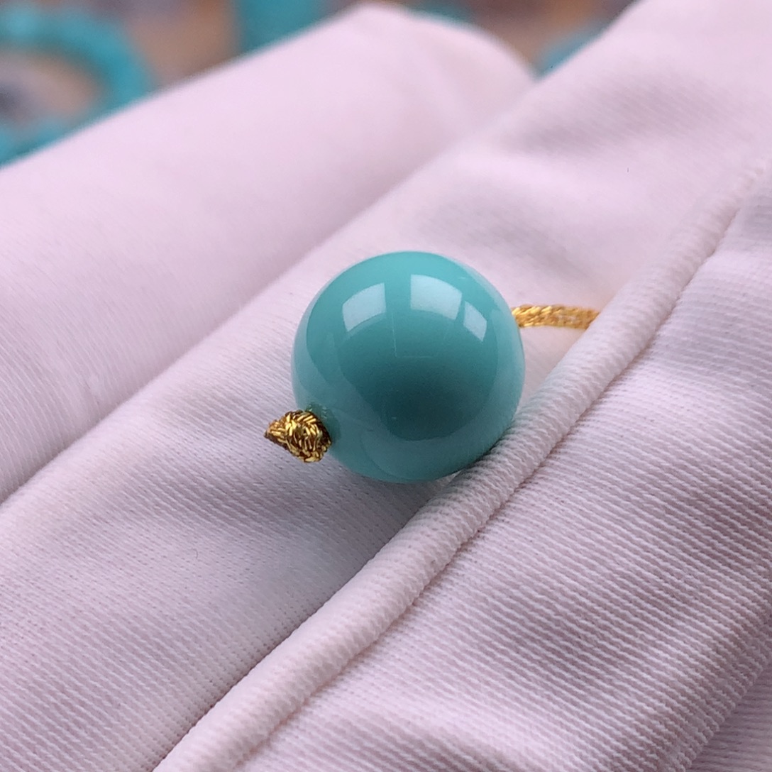 绿松石未镶嵌珠宝奇石直径10.9mm