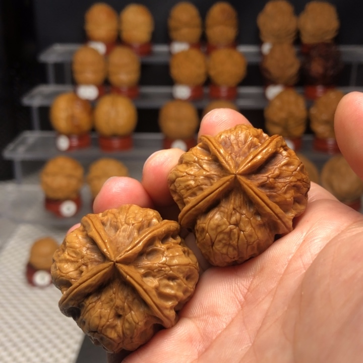 把件文玩核桃7鸿运四棱