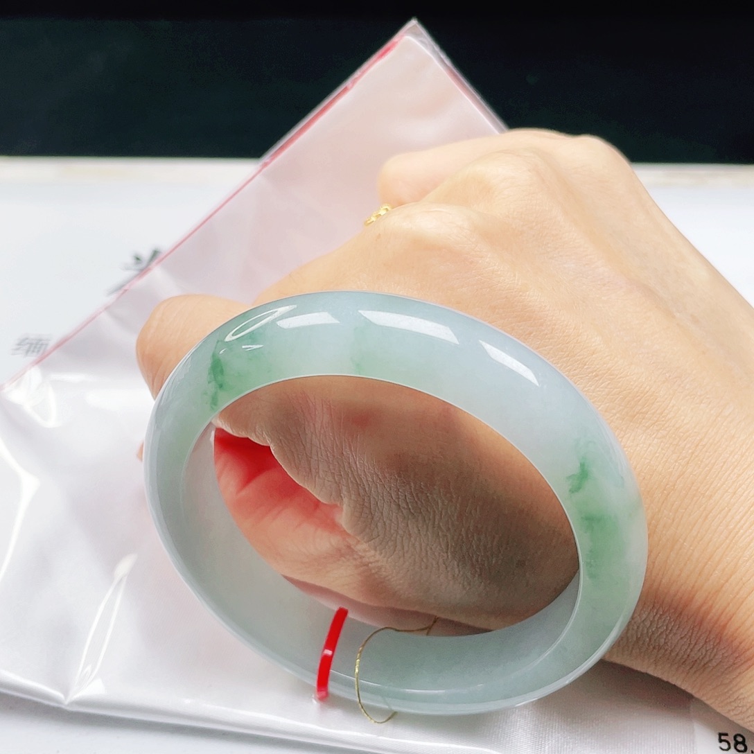 翡翠未镶嵌手镯58➕圈口