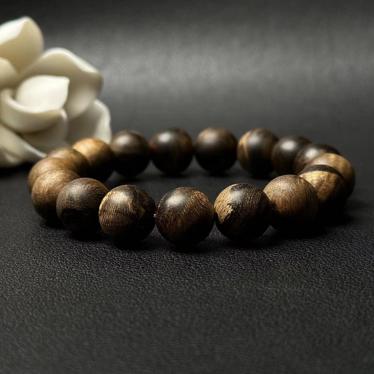 【木丙】Z023达拉干沉水级沉香1.2单圈圆珠手串（多样性发货一条）