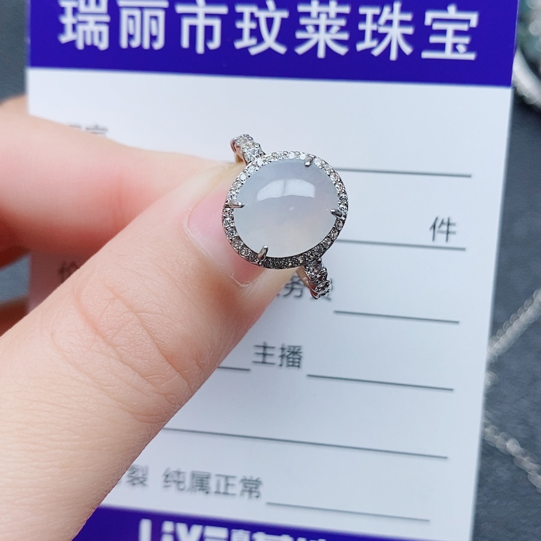 翡翠戒指银S925镶嵌11111111