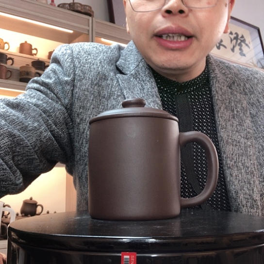 茶杯紫泥老杯微瑕容量550