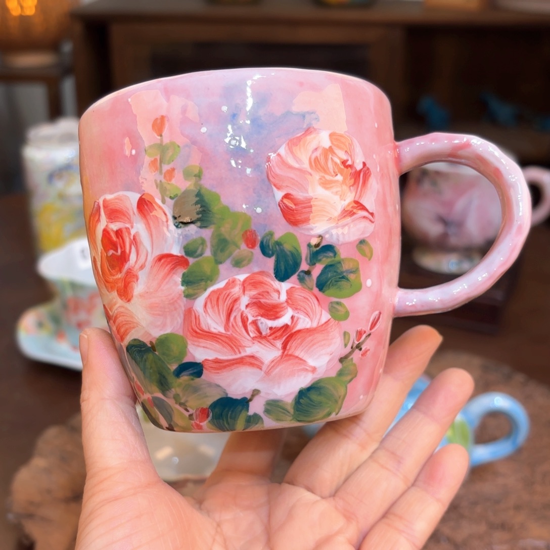 景德镇手绘高温釉下彩陶瓷茶具