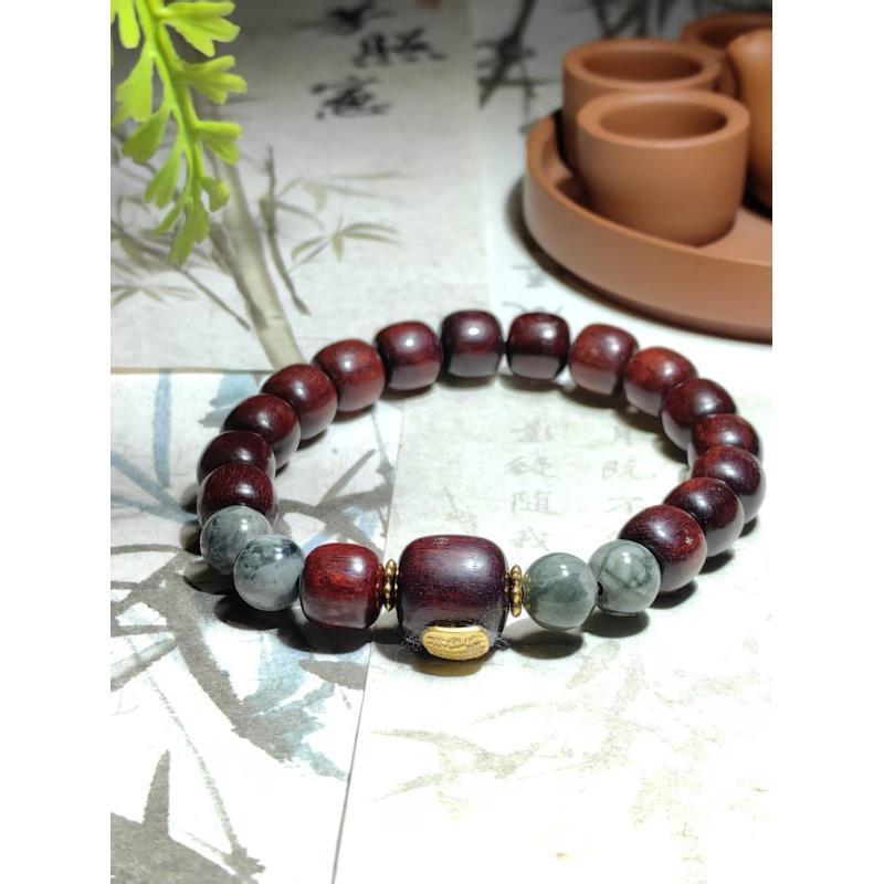 小叶紫檀 五条经 单圈手串（无礼盒）129