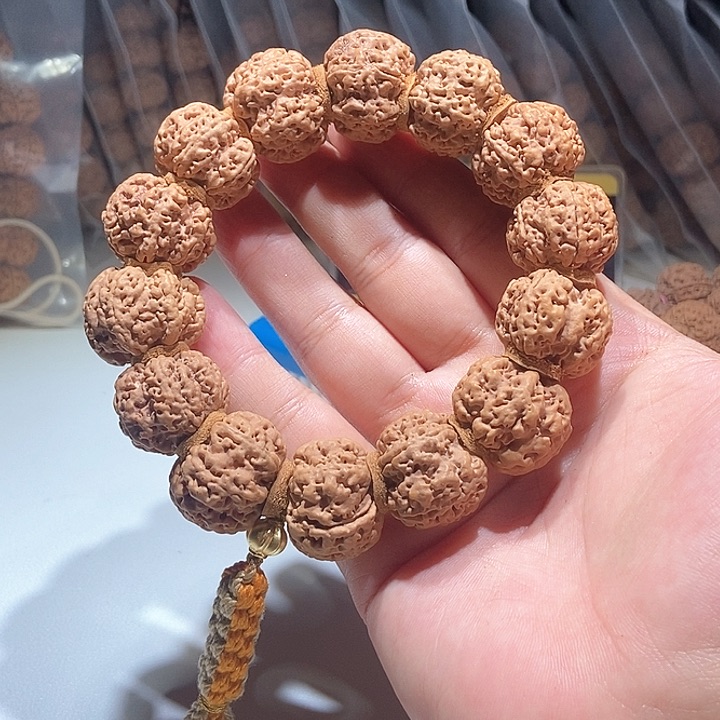 金刚菩提吊坠孤品雪花扇面24mm六瓣