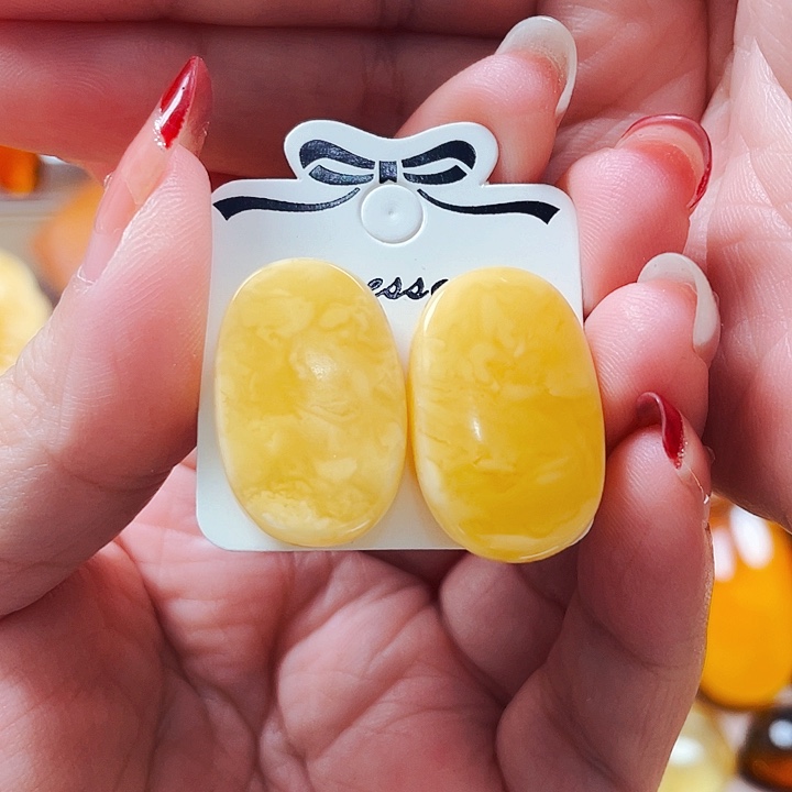 琥珀戒指银S925镶嵌?****?耳钉