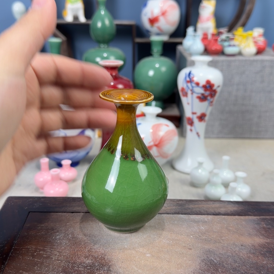 陶瓷手工小花器摆件