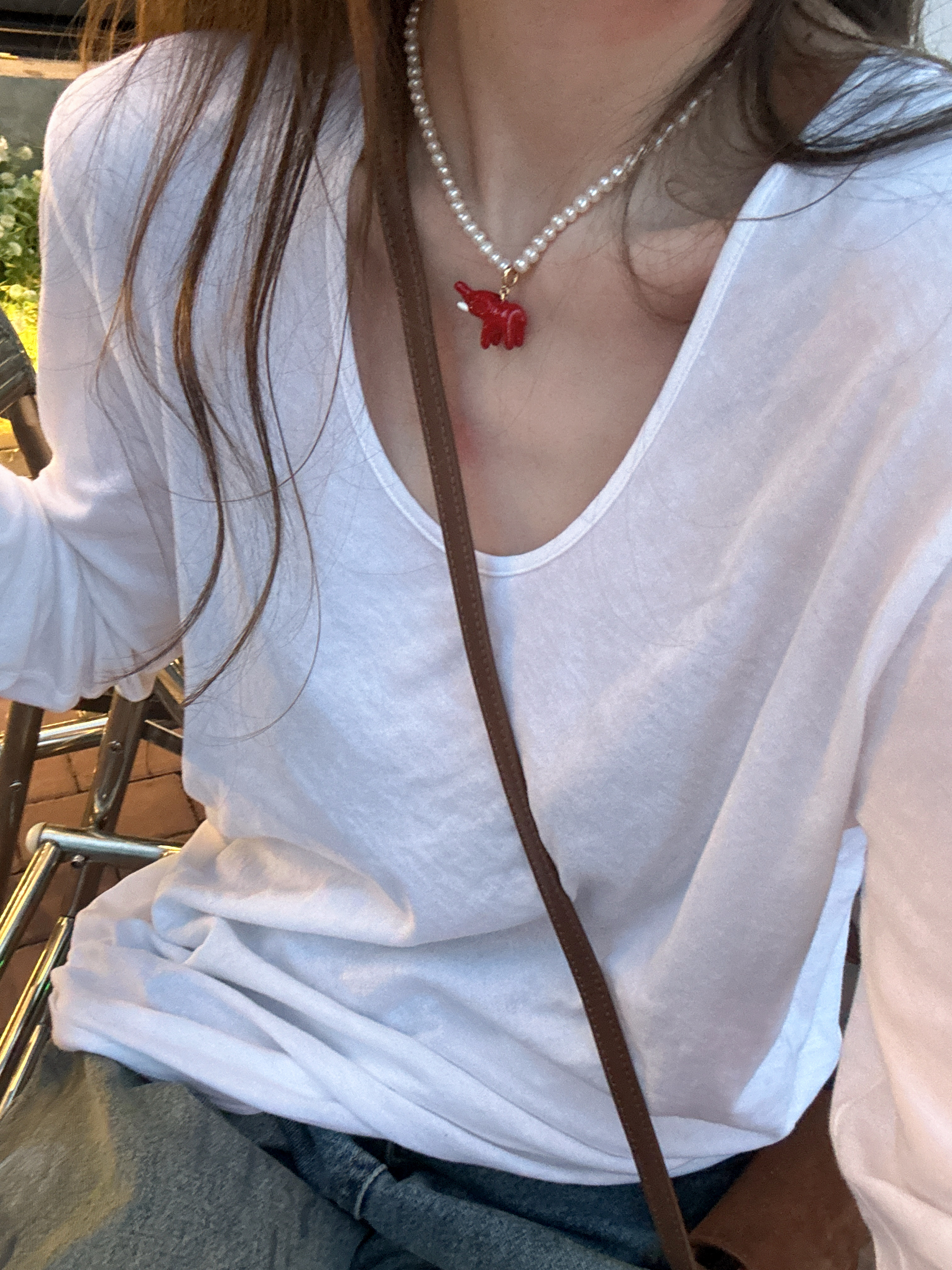 【思含】秋季时尚百搭纯色U领长袖女T恤