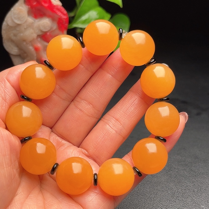 田黄石金田黄石手把件手串