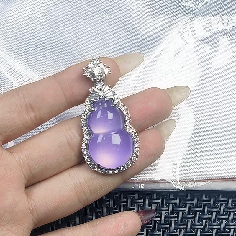 （聚宝严选）D312紫镶大葫芦豪吊坠妈妈款精致精美百搭时尚