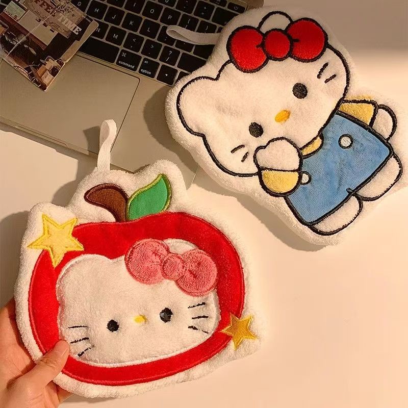 【买一送一】kitty猫挂式擦手巾超强吸水加厚卫生间厨房抹手布