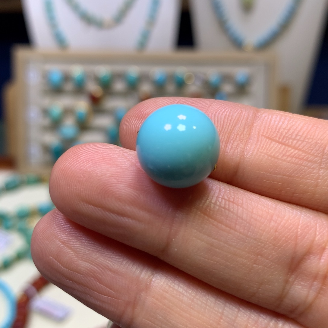 绿松石未镶嵌圆珠12.5