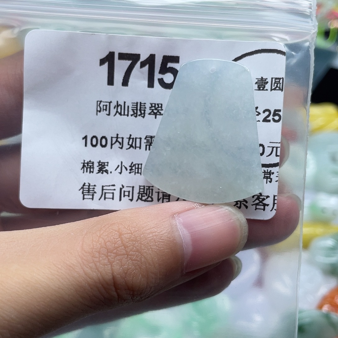 翡翠未镶嵌吊坠(赠链)