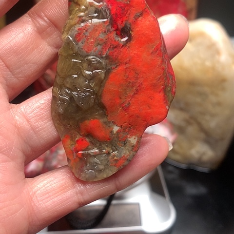 昌化石昌化鸡血石挂件