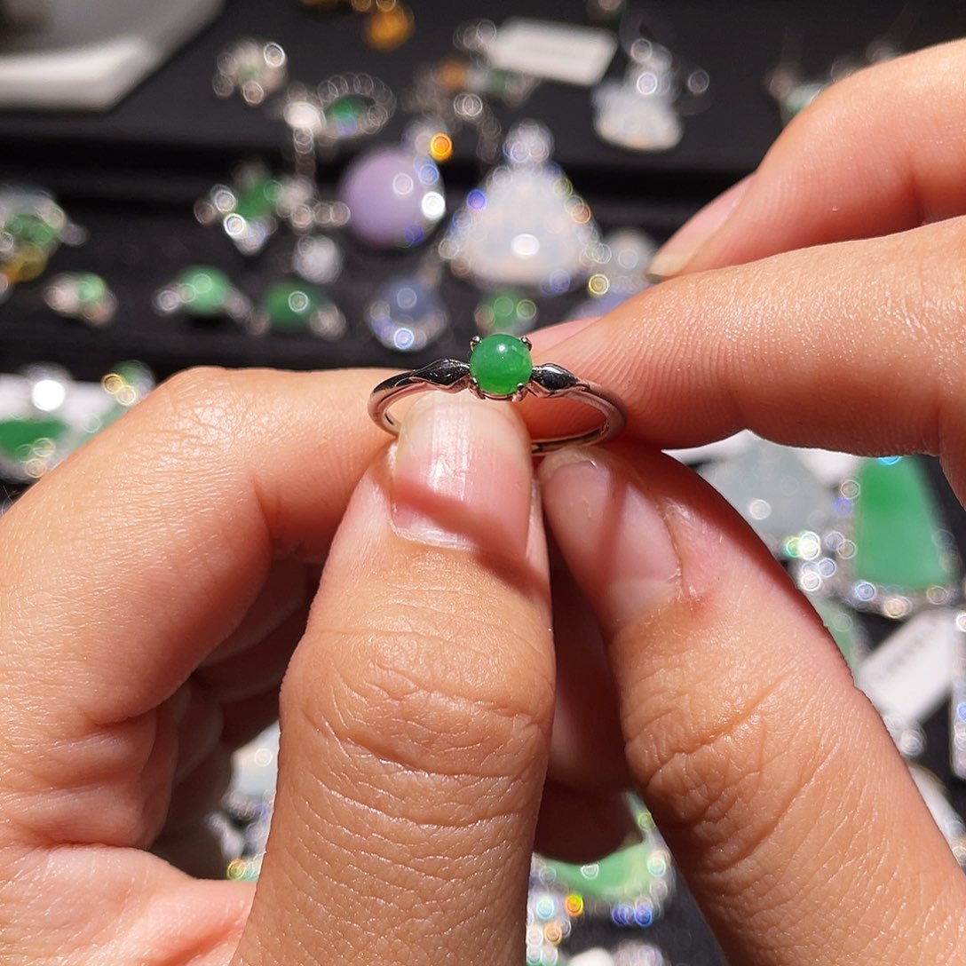 灭***逊翡翠银S925镶嵌颈饰