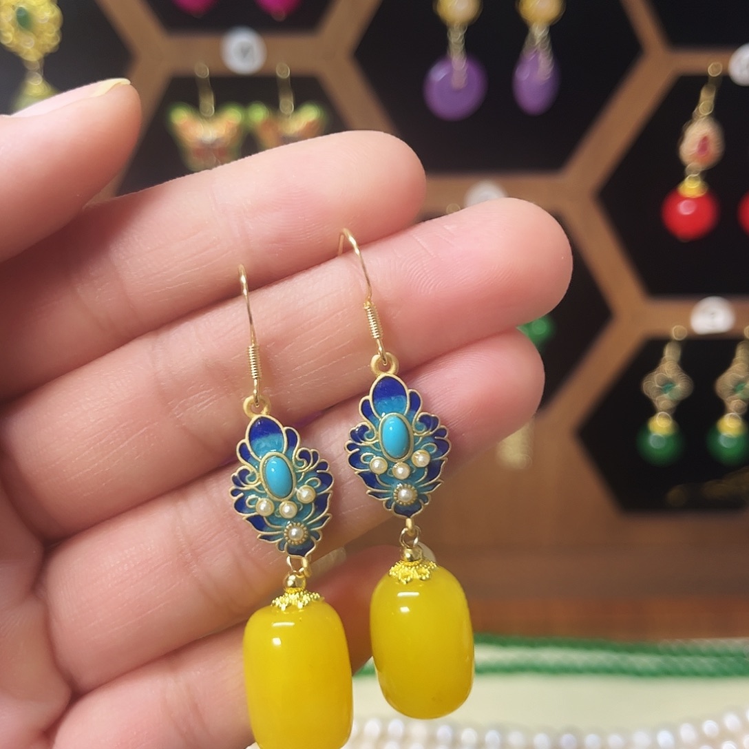 锆石合金925银耳饰