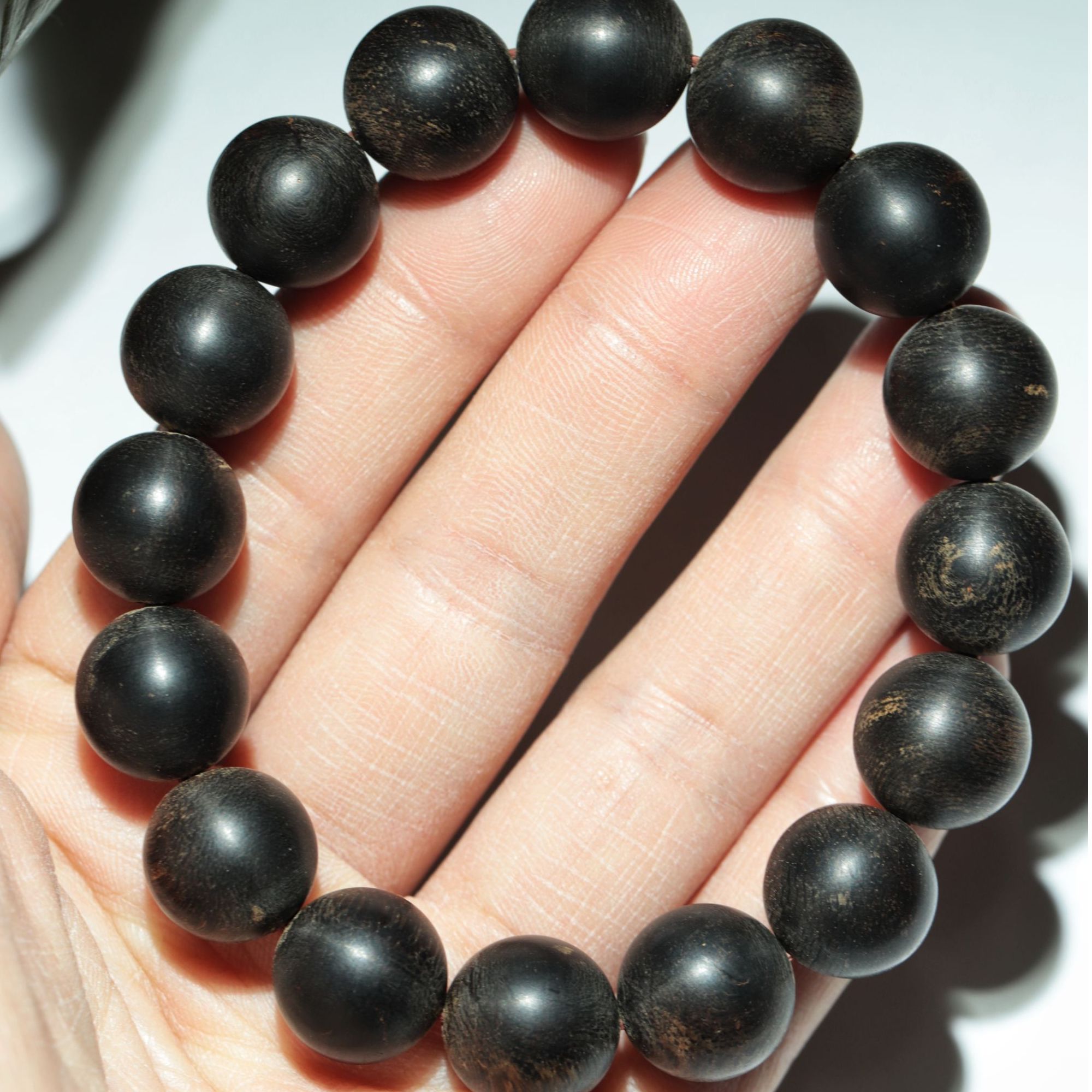阿九沉香 1.3cm-26.5g 富森红土沉水手串   S328888