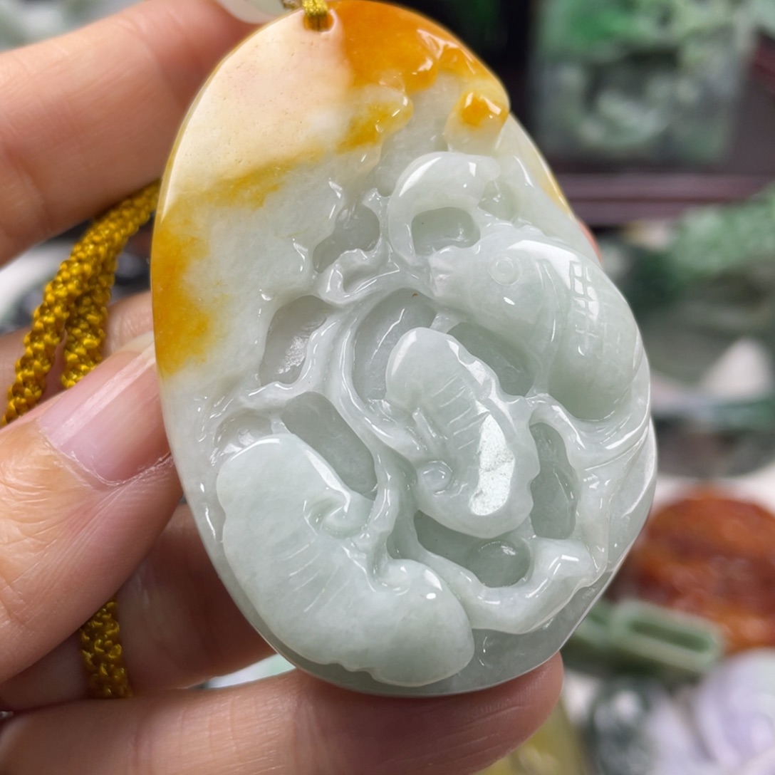 翡翠未镶嵌颈饰牌子